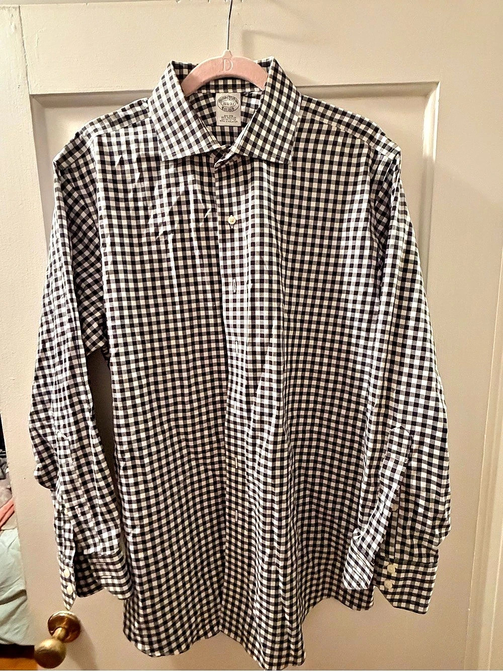 Brooks Brothers Non-Iron American Supima Cotton Gingham Dress Shirt Supima